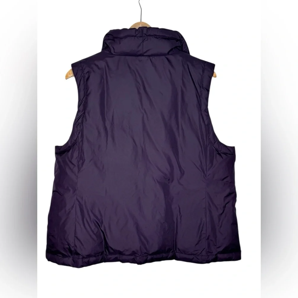 Eileen Fisher Down Nylon Full Zip Puffer Vest XL Eggplant - Picture 5 of 8